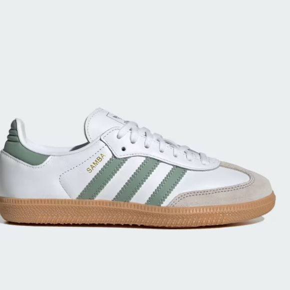 adidas Other - Adidas Samba White and Green big kid boys Shoes